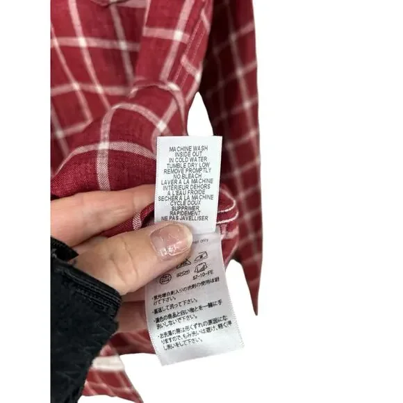 Frank & Eileen Red Plaid Blouse - Picture 5 of 6